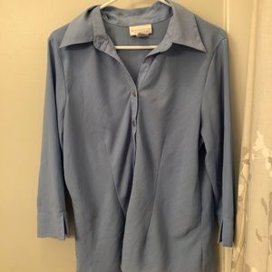 Worthington blue button up shirt.